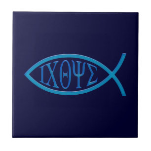 Ichthus - Symbole chrétien du poisson - Carreaux