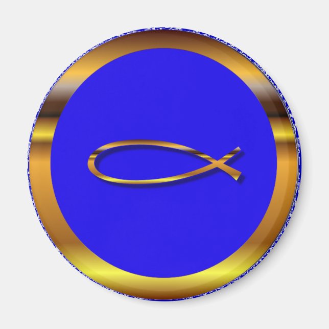Ichthys Blue-Gold Magnet (Vorne)