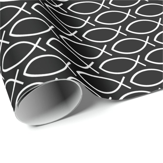 Ichthys Christian Symbol Pattern Geschenkpapier (Rolleneckpunkt)