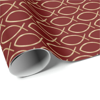 Ichthys Christian Symbol Pattern Geschenkpapier