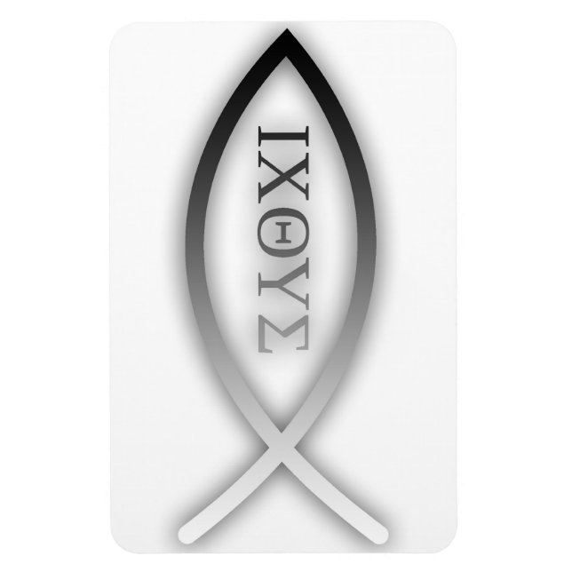 Ichthys - Christlich - Jesus Fish Magnet (Vertikal)