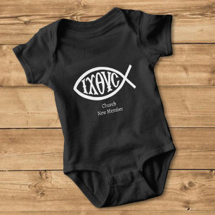 Ichthys Christliches Symbol Baby Strampler