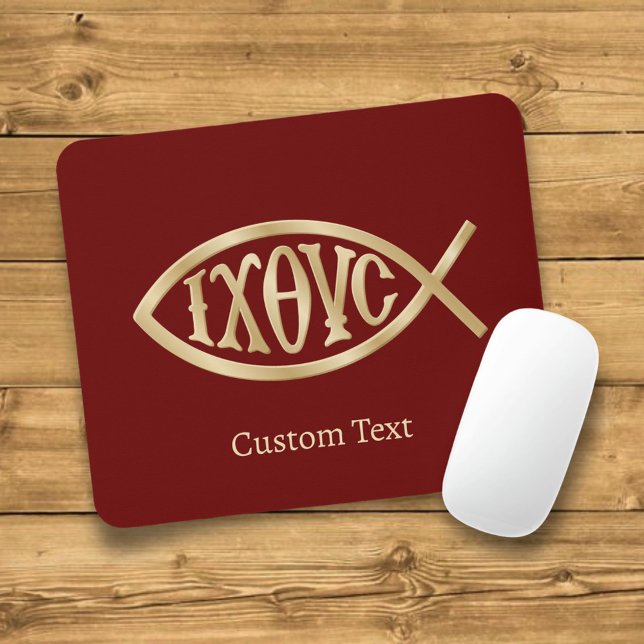 Ichthys Christliches Symbol Mousepad (Von Creator hochgeladen)