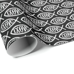 Ichthys-Christussymbol-Muster Geschenkpapier