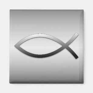 Ichthys Jesus Fisch-christliches Symbol Magnet