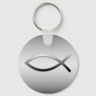 Ichthys Jesus Fisch-christliches Symbol Schlüsselanhänger