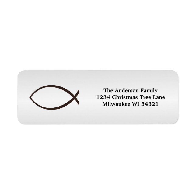 Ichthys Jesus Fish Christliches Symbol (Vorne)