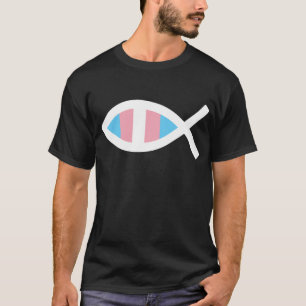Ichthys Jesus Fish LGBTQ Transgender Christlich T-Shirt