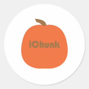 ichunk-Kürbis T - Shirt und Geschenke Runder Aufkleber