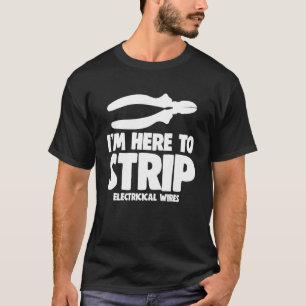 Ici Pour Bande Les T-Shirts Fils Électriques Drôle