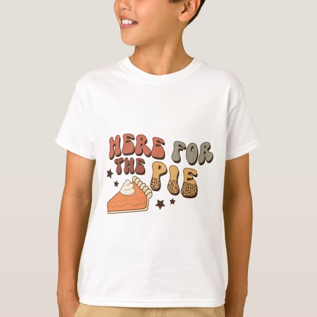Ici pour le Pie Funny Retro Thanksgiving T-Shirt (Devant)