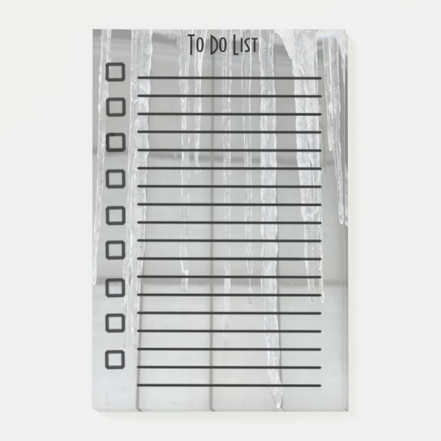 Icicle , 4"x 6" post-it klebezettel (Vorderseite)