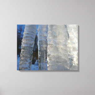 Icicles Abstrakt Blue Winter Fotografy Leinwanddruck