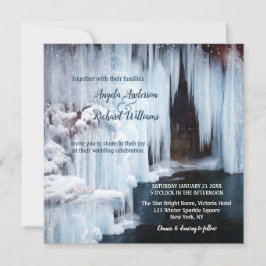 Icicles Étincelants Invitation de mariage hivernal