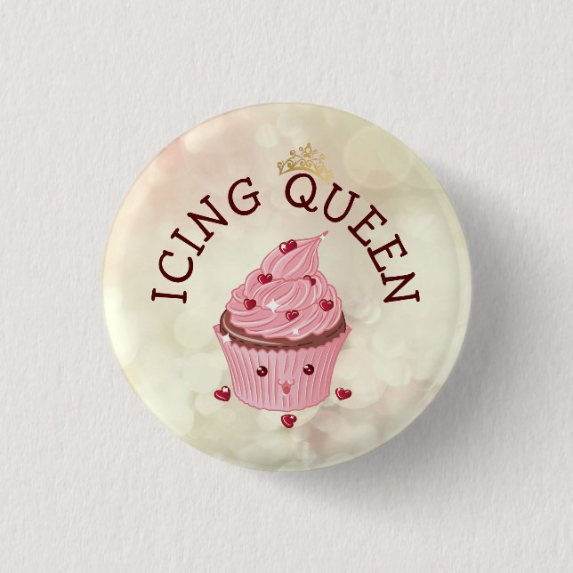 Icing Queen Cupcake Button (Vorderseite)