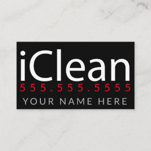 iClean. Reinigung von Power WaschgeschäftPromo Visitenkarte