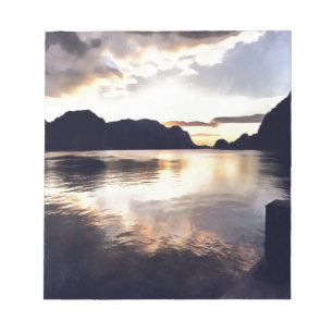 Icmeler Sunrise Romantische Landschaft Kunst, Dich Notizblock