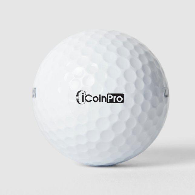 iCoinProLogo Black Golfball (Vorderseite)