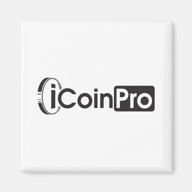 iCoinProLogo Black Magnet (Vorne)