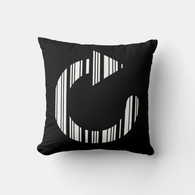 ICON-BAR-CODE-Computerkennzeichen Kissen (Vorderseite)