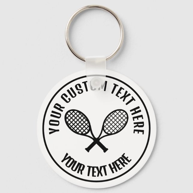 Icon Custom Tennis Rackets Schlüsselanhänger (Vorderseite)