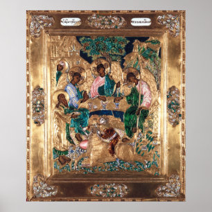 Icon depicting Abraham and the Three Angels Poster