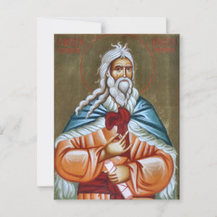 Icon des Heiligen gloriösen Propheten Elijah Postkarte