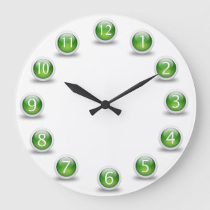 Icon-grüne Wand Große Wanduhr