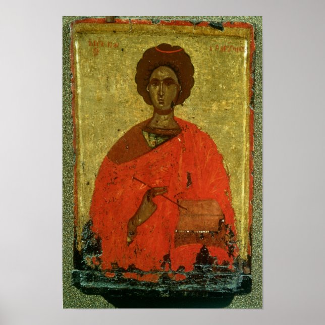 Icon of St. Pantaleon of Nicomedia Poster (Vorne)