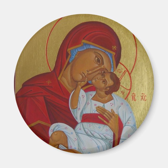 Icon of Theotokos with Child Magnet (Vorne)