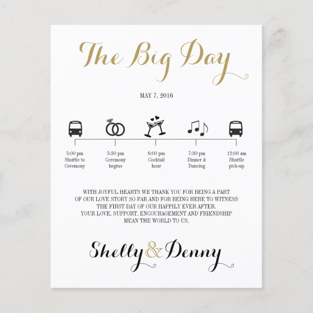 Icon Wedding Itinerary (Vorderseite)