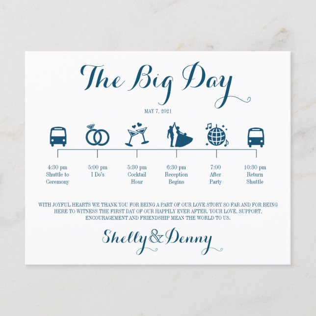 Icon Wedding Itinerary (Vorderseite)
