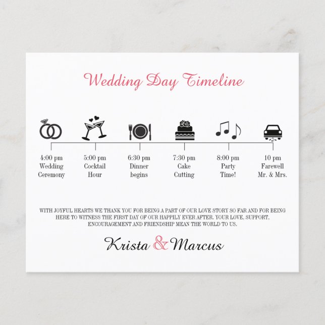 Icon Wedding Timeline Programm (Vorderseite)