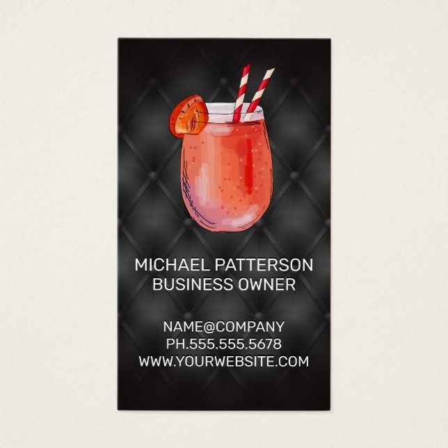 Icône Cocktail Drink | Noir (Devant)