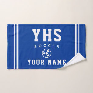 Icône de football, nom personnalisé et école, cade