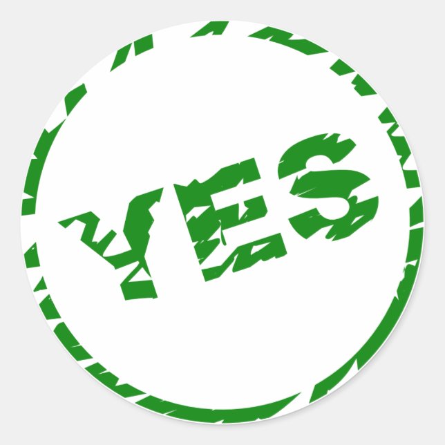 Icône de validation - OUI - Sticker (Devant)