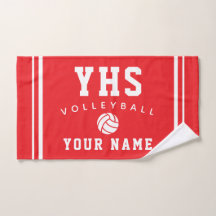 Icône de volley-ball, nom personnalisé et école, c