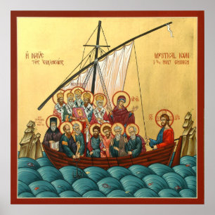 Icône mystique de la Sainte Église Poster