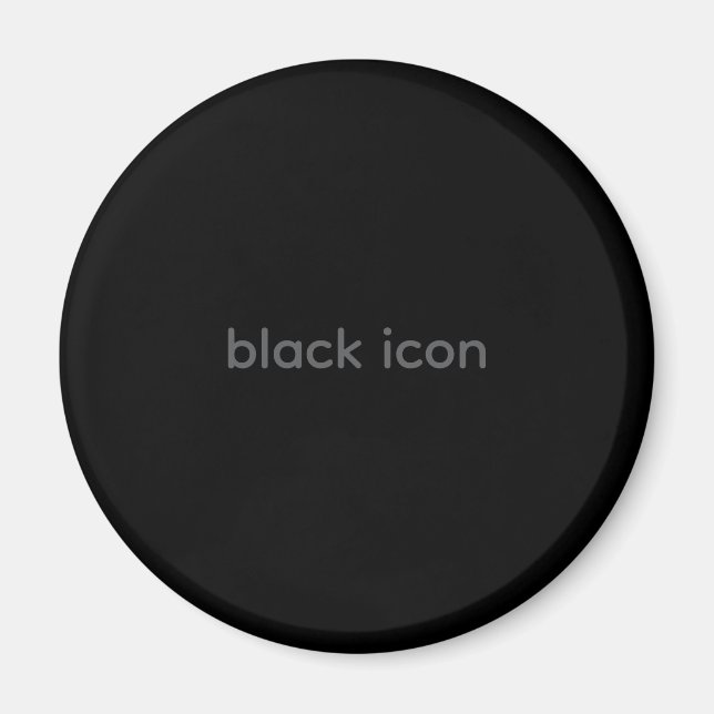 Icône noire - Magnet typographique (Devant)