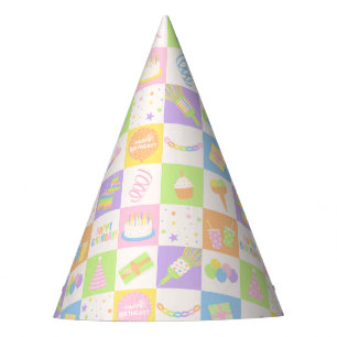 Icônes d'anniversaire pastel Chapeau de fête
