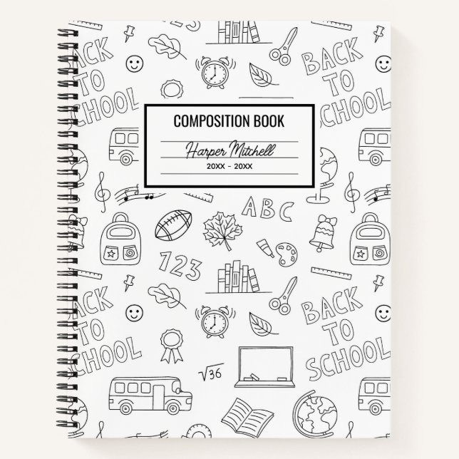 Icônes de l'école Carnet de composition personnali (Devant)