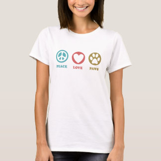 Icônes rondes Peace Love Paws T-Shirt