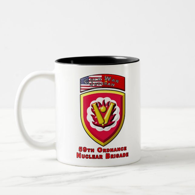 Iconic 59. Ordnance Nuklear Brigade Zweifarbige Tasse (Links)