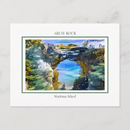 Iconic Arch Rock auf Mackinac Island, MI Postkarte