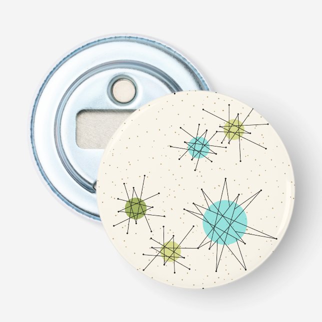 Iconic Atomic Sternexplosion Button Flaschenöffner (Vorderseite)