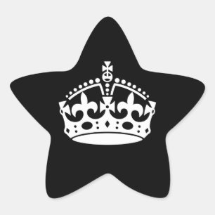 Iconic Behielt Calm Crown auf Black Stern-Aufkleber