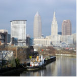 Iconic Cleveland River View  Freistehende Fotoskulptur<br><div class="desc">Want to have the classic Cleveland view,  no matter where you are? 3 D photo sculpture of Cleveland,  Ohio classic view from the river (with tugboat) ,  makes a fun conversation piece iin home or office! Lighthouse sculptures (winter and summer) also available here.</div>