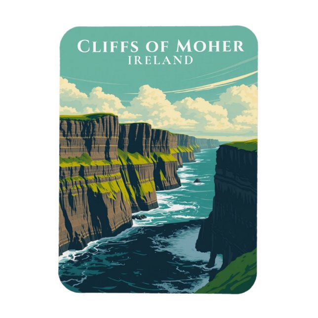 Iconic Cliffs of Moher Ireland Sehenswürdigkeit So Magnet (Vertikal)