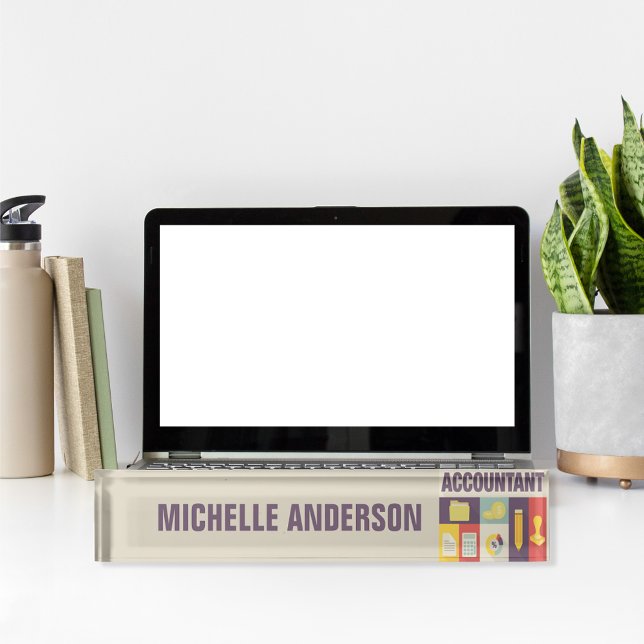 Iconic-Design des beruflichen Buchhalters Namensplakette (Von Creator hochgeladen)