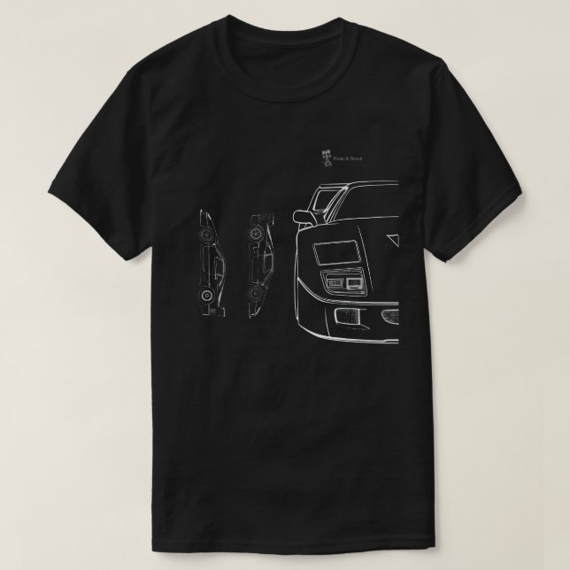 Iconic F 40 Kontur T-Shirt | Kolben und Gewinde (Design vorne)